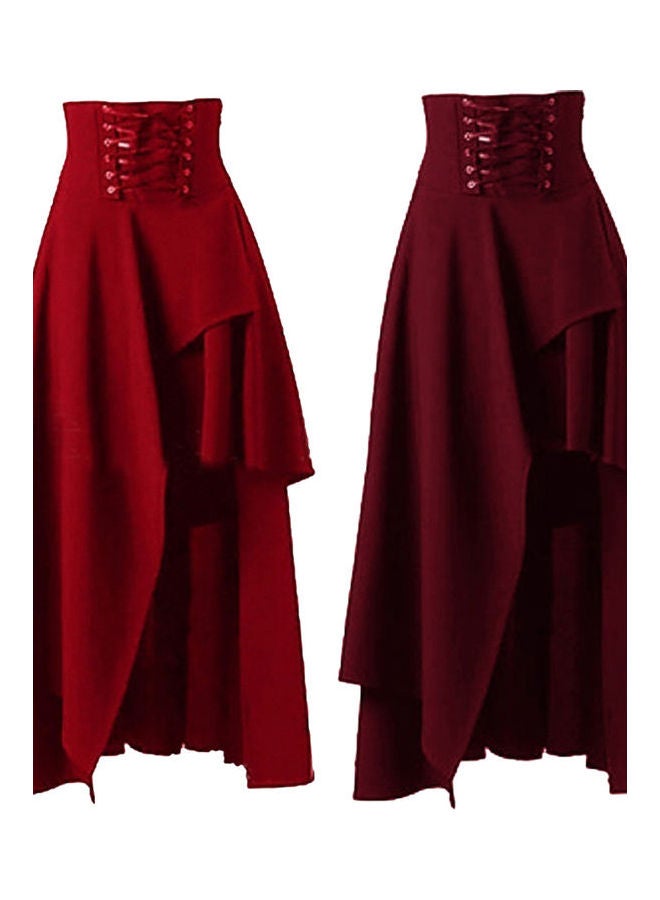 ماركة غير محددة تنورة ستيمبانك كلاسيكية أحمر  - Image 3