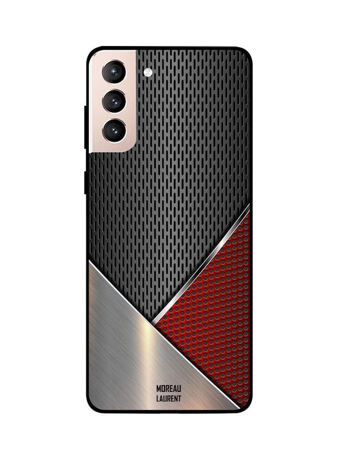 Moreau Laurent Protective Case Cover For Samsung Galaxy S21 Plus Red/Black/Silver - Image 1