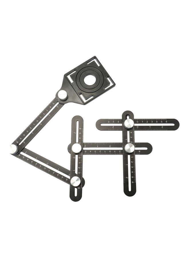 Multifunctional Six-Folding Ruler Black - Image 1