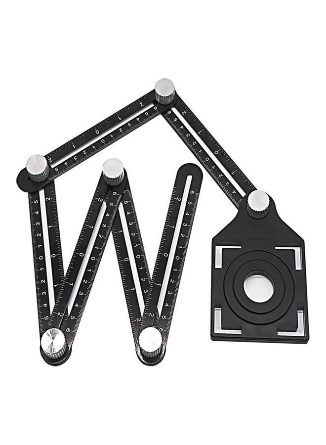 Multifunctional Six-Folding Ruler Black - Image 4