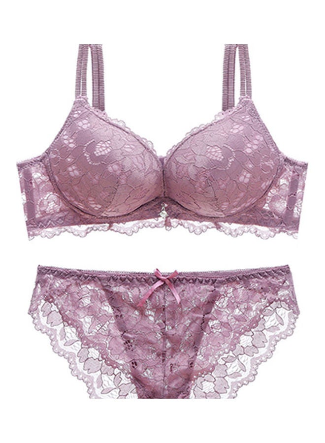Bowknot Briefs Set Light Purple