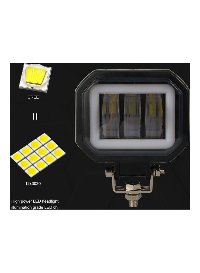 2-Piece Waterproof Square LED Angel Eye Fog Light - Image 2