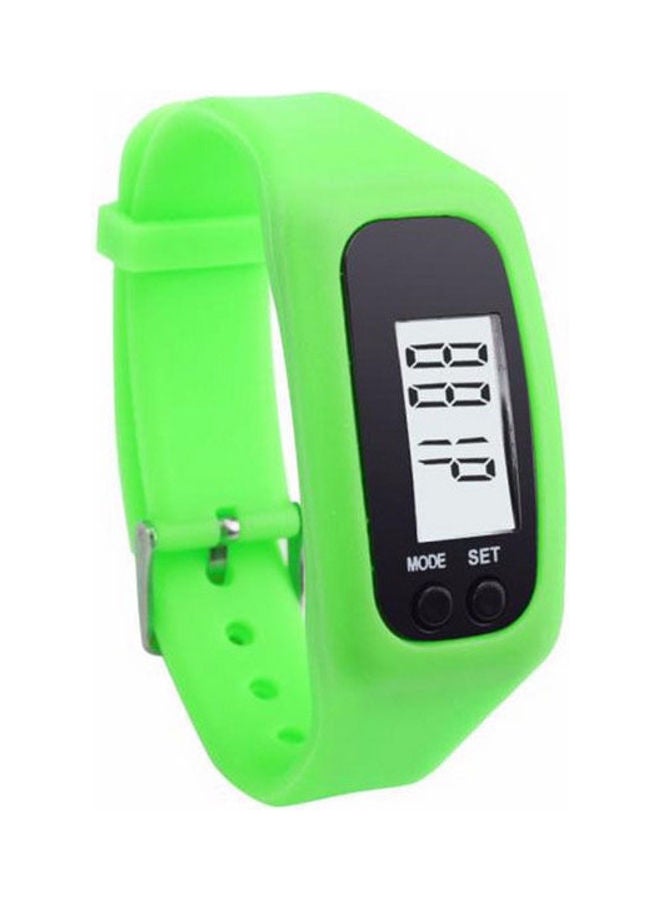 Pedometer Silicone Running Watch With LCD Display Screen Blue - Image 4