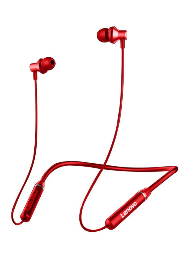 Lenovo HE05 Neckband Earphones Red - Image 1