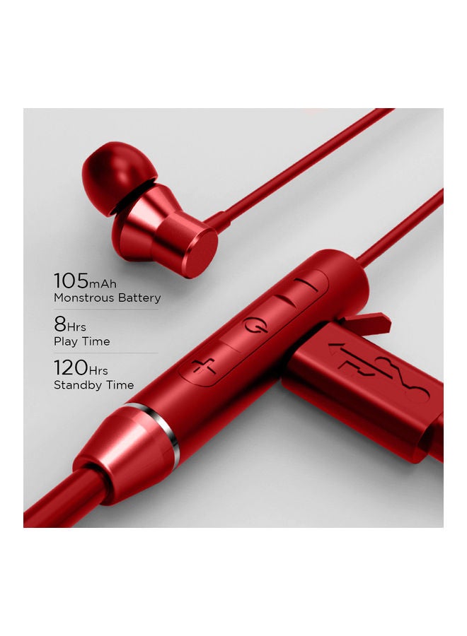 Lenovo HE05 Neckband Earphones Red - Image 5