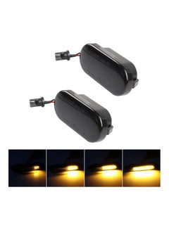 Generic 2-Piece Dynamic LED Side Marker Turn Signal Light Blinker Light Replacement For VW Golf/Passat/Polo/Sharan  - Image 1