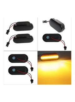 Generic 2-Piece Dynamic LED Side Marker Turn Signal Light Blinker Light Replacement For VW Golf/Passat/Polo/Sharan  - Image 2
