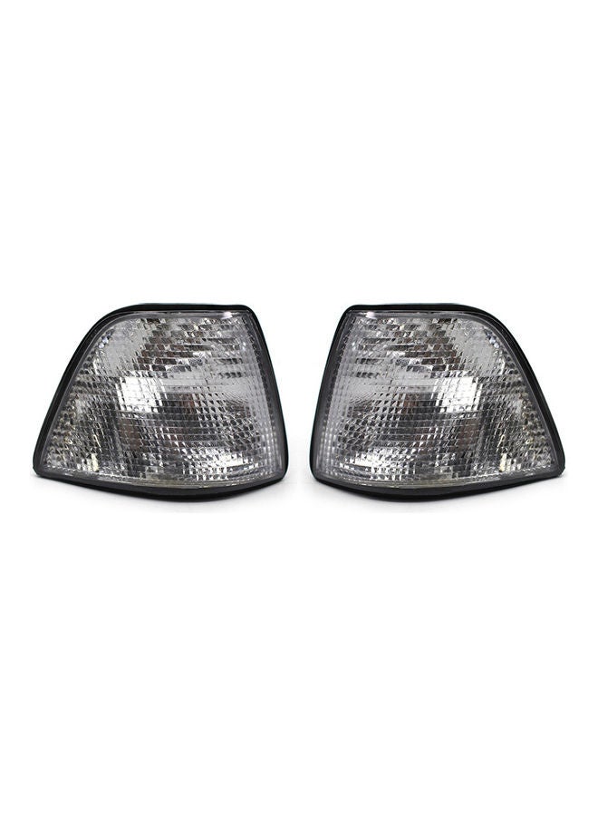 Generic 2-Piece Replacement Turn Signal Light With Lens For BMW E36/318i/328i/M3  - Image 1