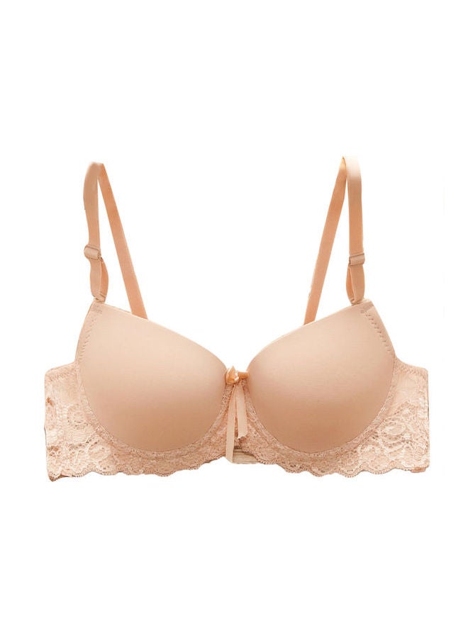 Lace Push Up Underwired Bra Skin Color