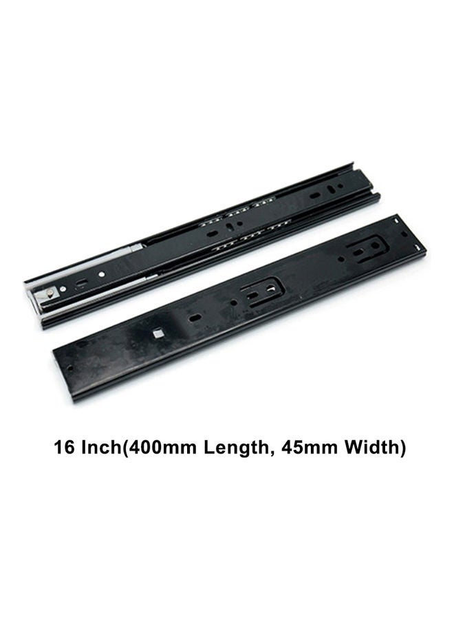 2-Piece Ball Bearing Drawer Slides Black  - Image 2