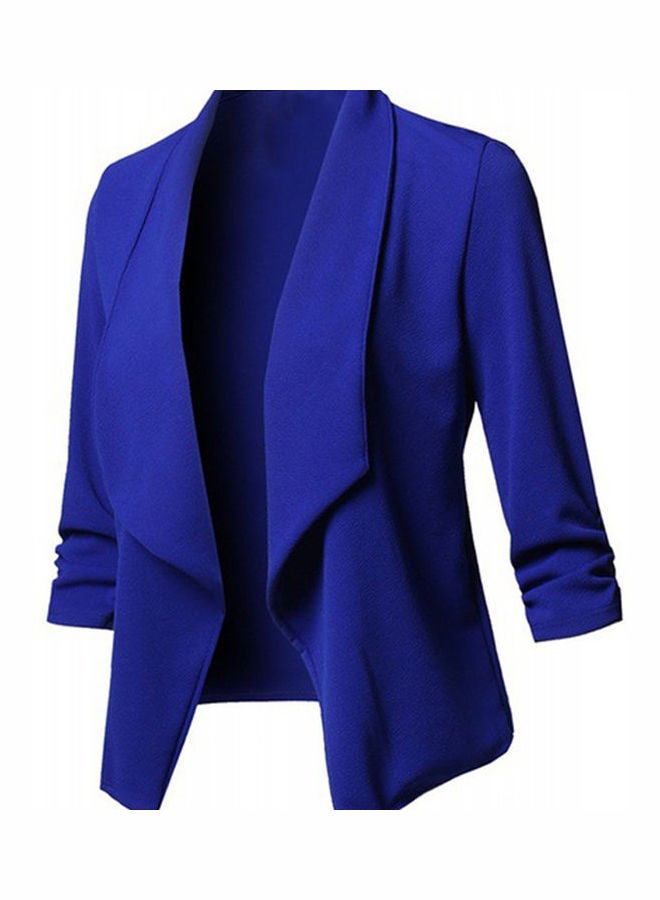 Long Sleeve Slim Fit Blazer Blue - Image 1