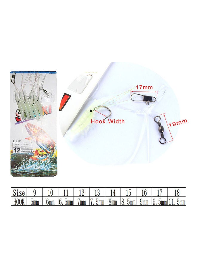 Generic 5-Piece Luminous Shrimp hook Fishing Lure Single Hook Tack Bait 15x15x15cm - Image 3