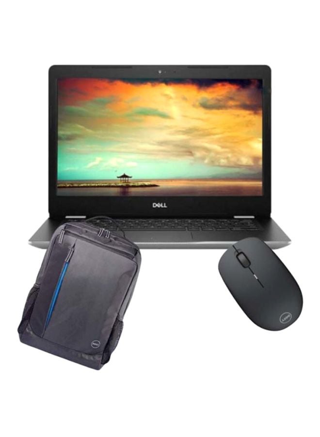DELL - Inspiron 3480 Laptop With 14-Inch Display, Core i5 Processor/4GB RAM/256GB SSD/2GB AMD Radeon Graphics/Windows 10 Silver with Dell Essential Bag and Dell wireless mouse Silver - Image 1