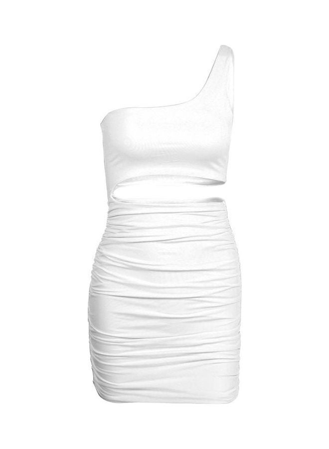 Hollow Out Bodycon Mini Dress White