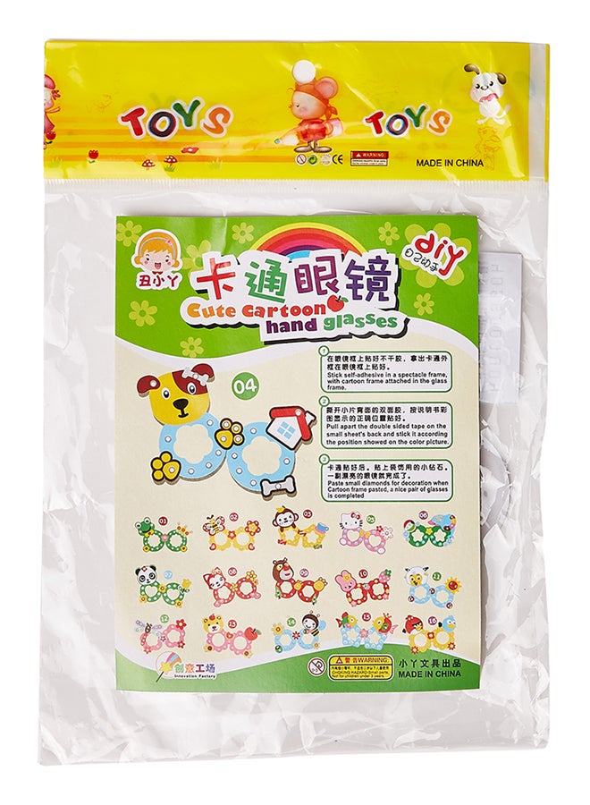 طقم أدوات حرفية لتصميم نظارة كرتونية على شكل كلب مصنوعة من مادة أسيتات إيثيلين فاينيل يمكنك تركيبها بنفسك 20سم - Image 2