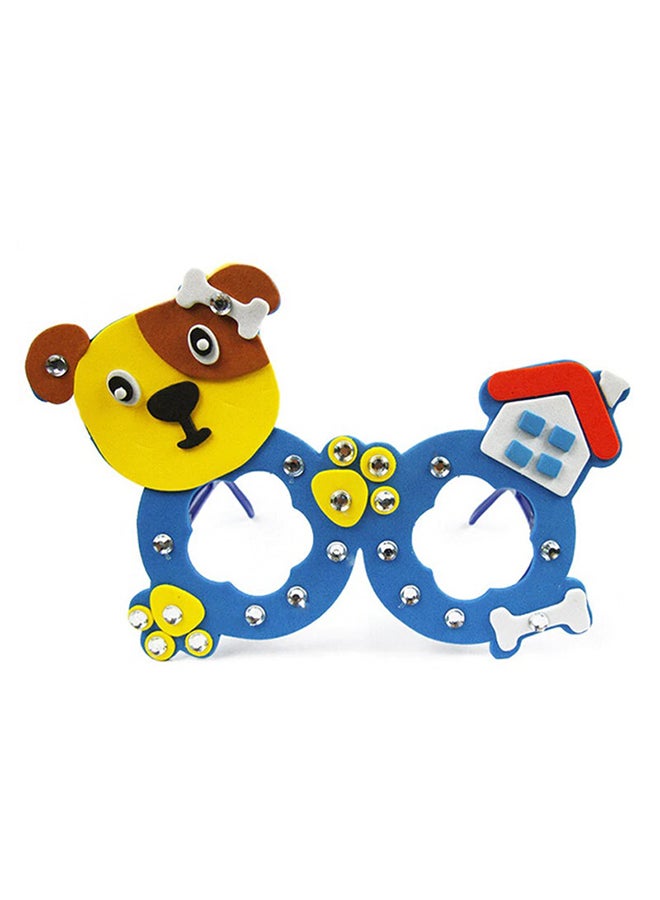 طقم أدوات حرفية لتصميم نظارة كرتونية على شكل كلب مصنوعة من مادة أسيتات إيثيلين فاينيل يمكنك تركيبها بنفسك 20سم - Image 1