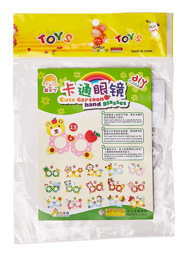 طقم تركيب لنموذج دب برسومات كرتونية على النظارة من مادة EVA تصنعه بنفسك 20سم - Image 1