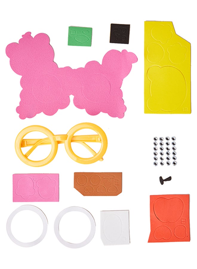 طقم تركيب لنموذج دب برسومات كرتونية على النظارة من مادة EVA تصنعه بنفسك 20سم - Image 2