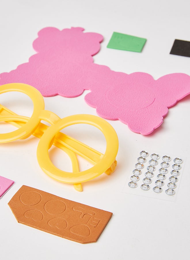 طقم تركيب لنموذج دب برسومات كرتونية على النظارة من مادة EVA تصنعه بنفسك 20سم - Image 3