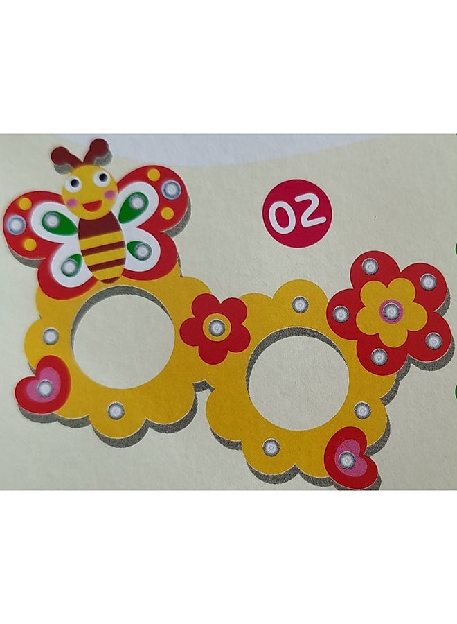 طقم أدوات حرفية لتصميم نظارة كرتونية على شكل فراشة مصنوعة يمكنك تصميمها بنفسك - Image 4