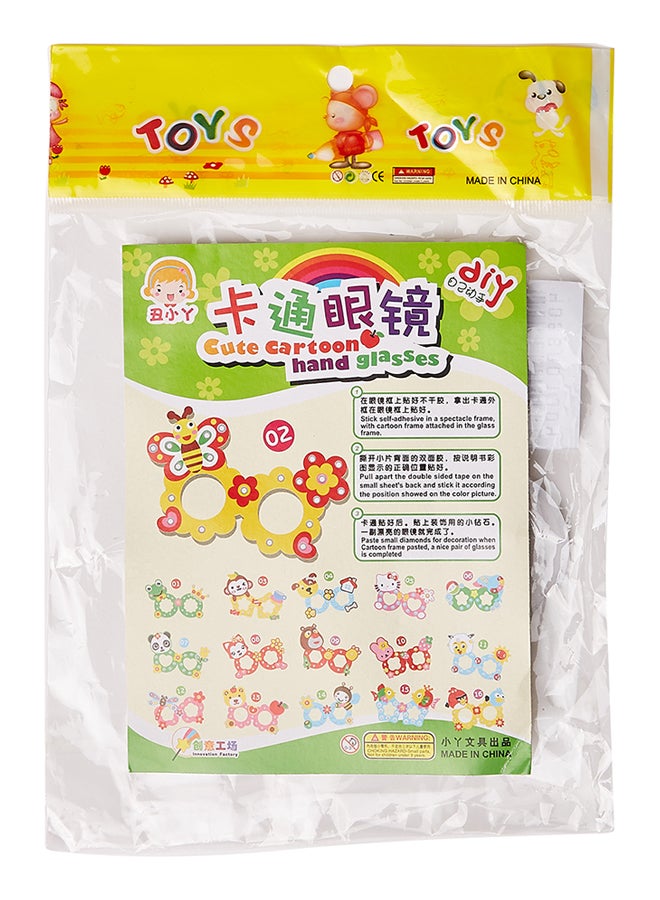 طقم أدوات حرفية لتصميم نظارة كرتونية على شكل فراشة مصنوعة يمكنك تصميمها بنفسك - Image 1