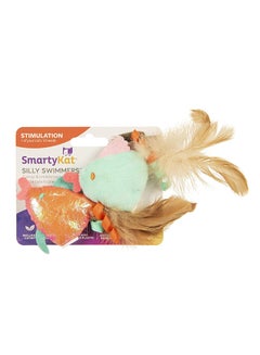 SmartyKat Set Of 2 Goldfish Catnip Toys Multicolour 