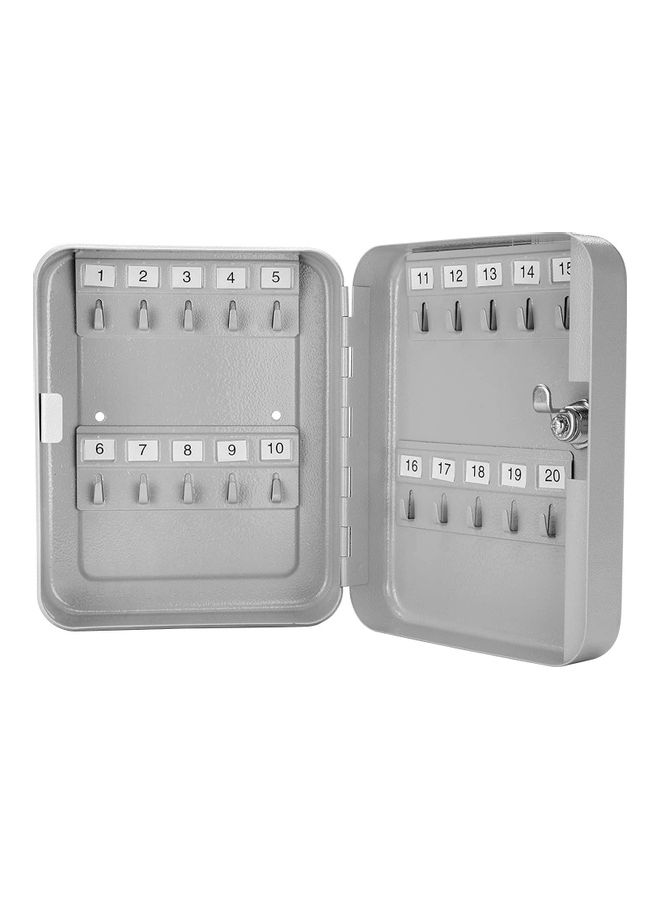 روبيك خزنة مثبتة على الحائط مع قفل بمفتاح. أبيض 20x16سم - Image 2