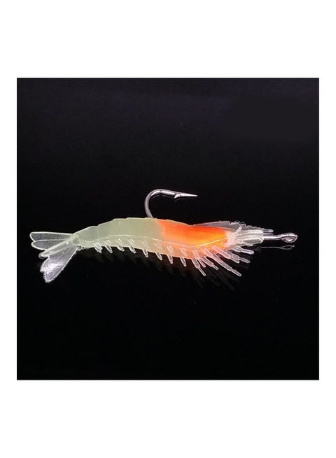 3-Piece Luminous Shrimp With Hook Inside Softbait 8x8x8cm