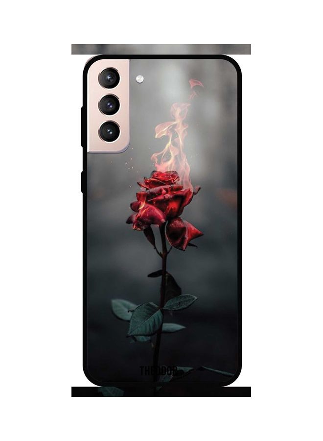 Theodor Burning Rose Protective Case Cover For Samsung Galaxy S21 Plus Multicolour - Image 1