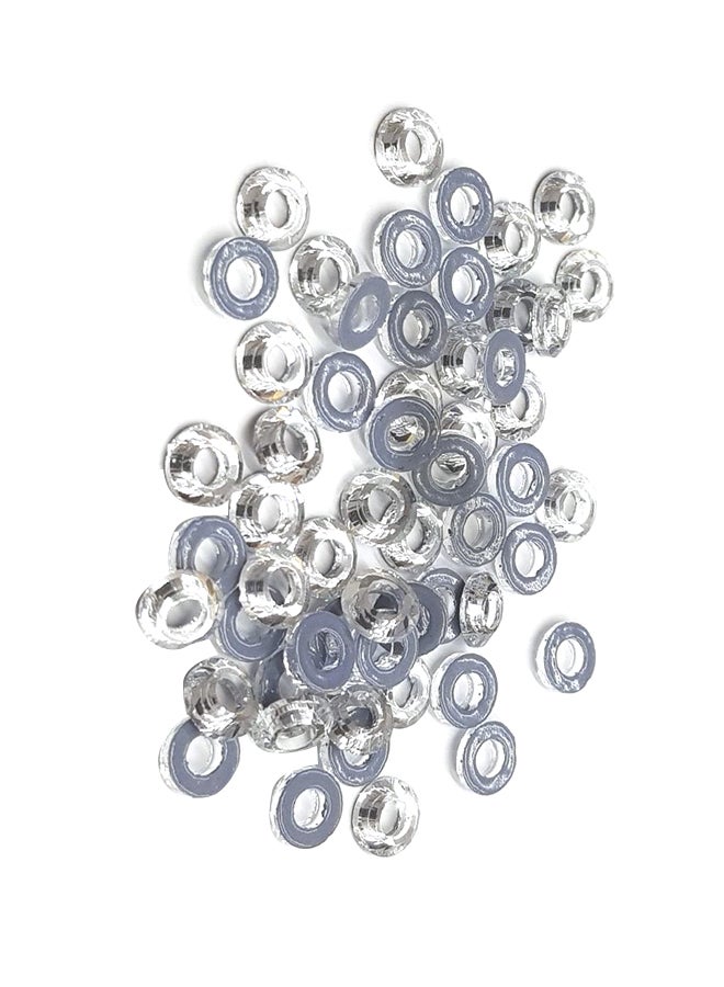 144-Piece Ring Shaped Ironing Crystal Silver/Grey 8mm  - Image 1