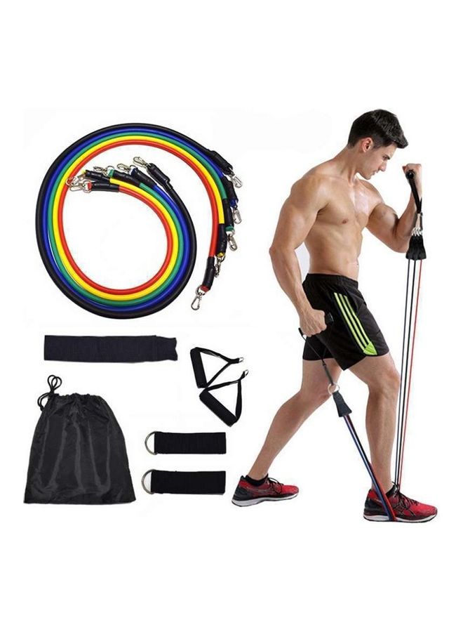 Generic 11-Piece Latex Resistance Fitness Exercise Tube Rope Set 0.5kg - Image 2
