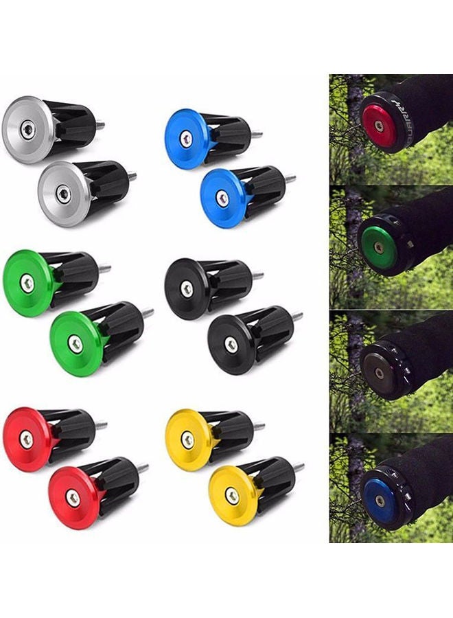 Generic Aluminium Alloy Bicycle Cycling Handlebar Bar Cap End Grip Handle Plug Cover 3x3x3cm - Image 2