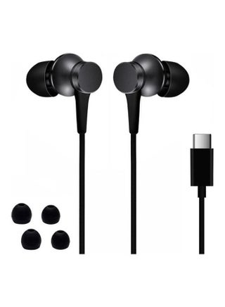 سماعة أذن داخلية سلكية بمنفذ Type-C Usb وميكروفون أسود - v1610979363/N43786707A_1