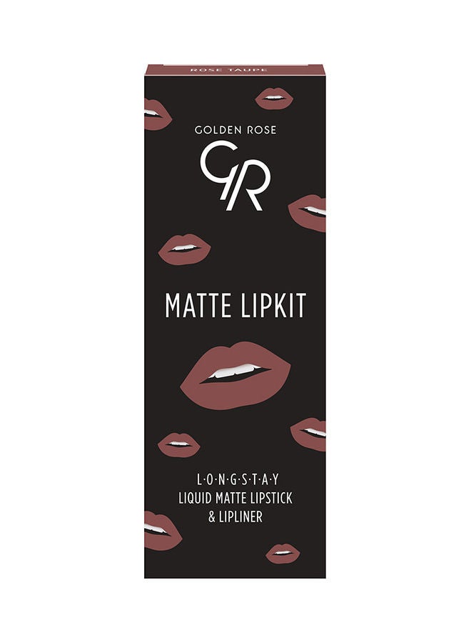 Golden Rose - Long Stay Liquid Matte And Lipliner Lipkit Set Multicolour - Image 1