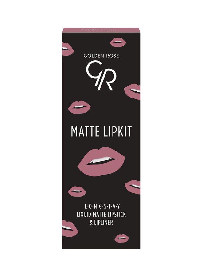 Golden Rose - Long Stay Liquid Matte And Lipliner Lipkit Set Multicolour - Image 1