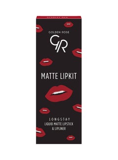 Golden Rose Long Stay Liquid Matte And Lipliner Lipkit Set Multicolour  - Image 2