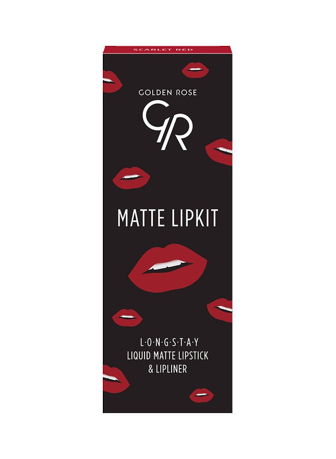 Golden Rose - Long Stay Liquid Matte And Lipliner Lipkit Set Multicolour - Image 1