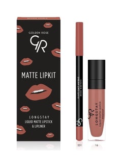Long Stay Liquid Matte And Lipliner Lipkit Set Multicolour