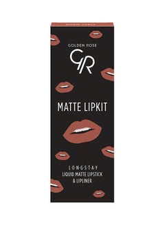 Golden Rose Long Stay Liquid Matte And Lipliner Lipkit Set Multicolour  - Image 2
