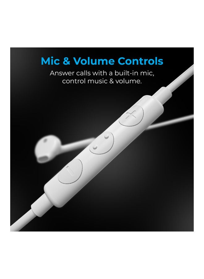 PROMATE - Lightning Earbuds,Noise Isolating Hi-Fi Apple MFi Certified Mono Earphone with In-Line Volume Control,Built-In Microphone and Tangle-Free Cord,iPhone,iPad Pro,iPod,iOS Devices,GearPod-LT White - Image 1