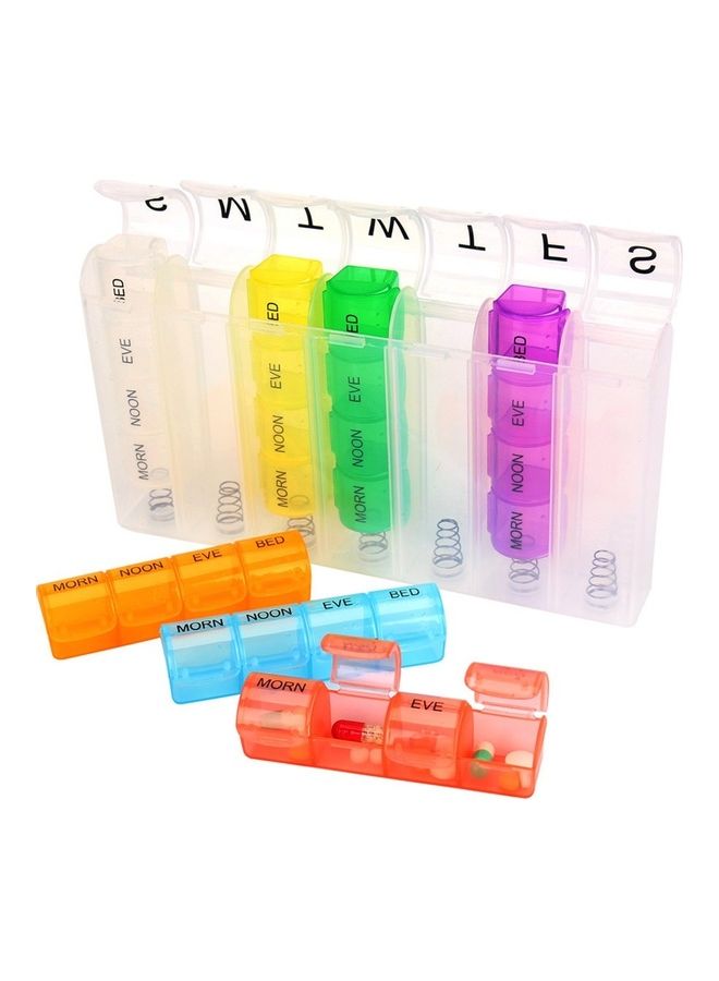 Generic 7-Piece Portable Weekly Pill Medicine Box Storage Set  - Image 1