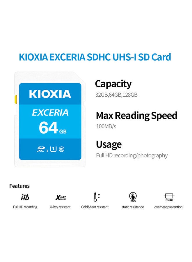 KIOXIA Exceria SD Memory Card Blue/White - Image 5