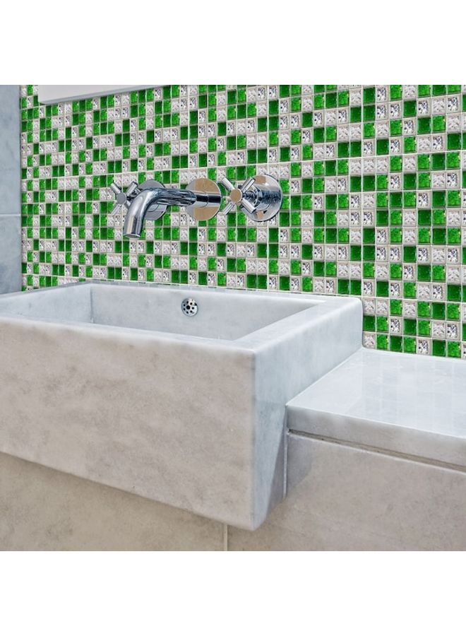 25 Pieces Bathroom Wall Stickers Green 60x90cm