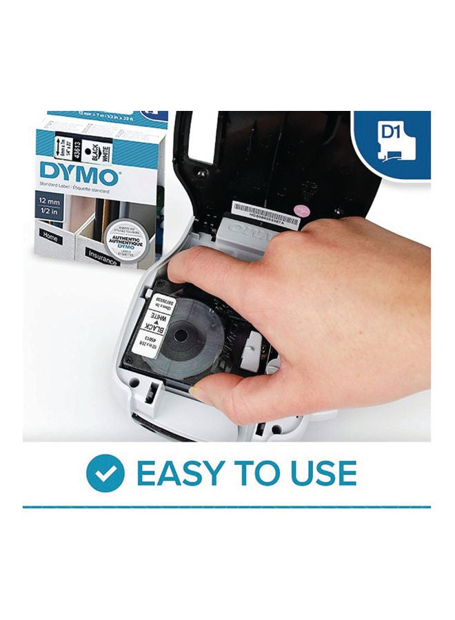 Dymo Standard Labeling Tape Red/White - Image 3