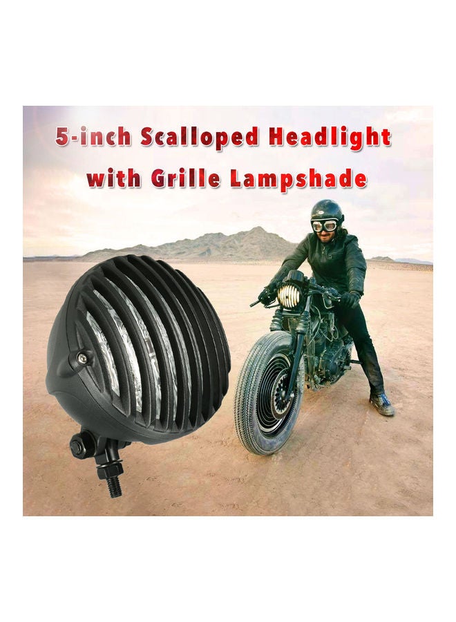 Generic Scalloped Headlight With Grille Lampshade Chopper Bobber  - Image 4