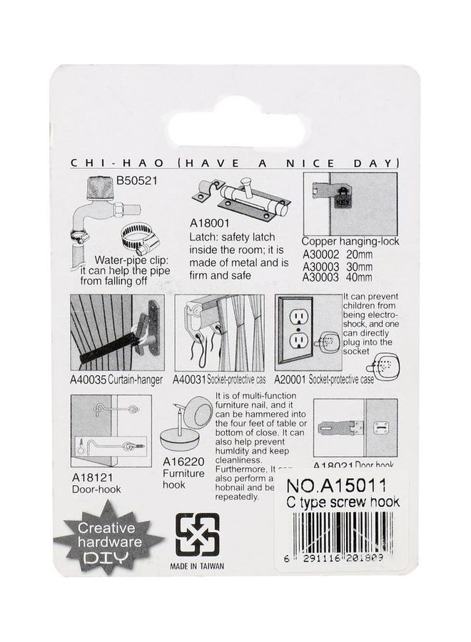 GTT Pack Of 4 Life-Fashion Wall Mount Hooks White - Image 2