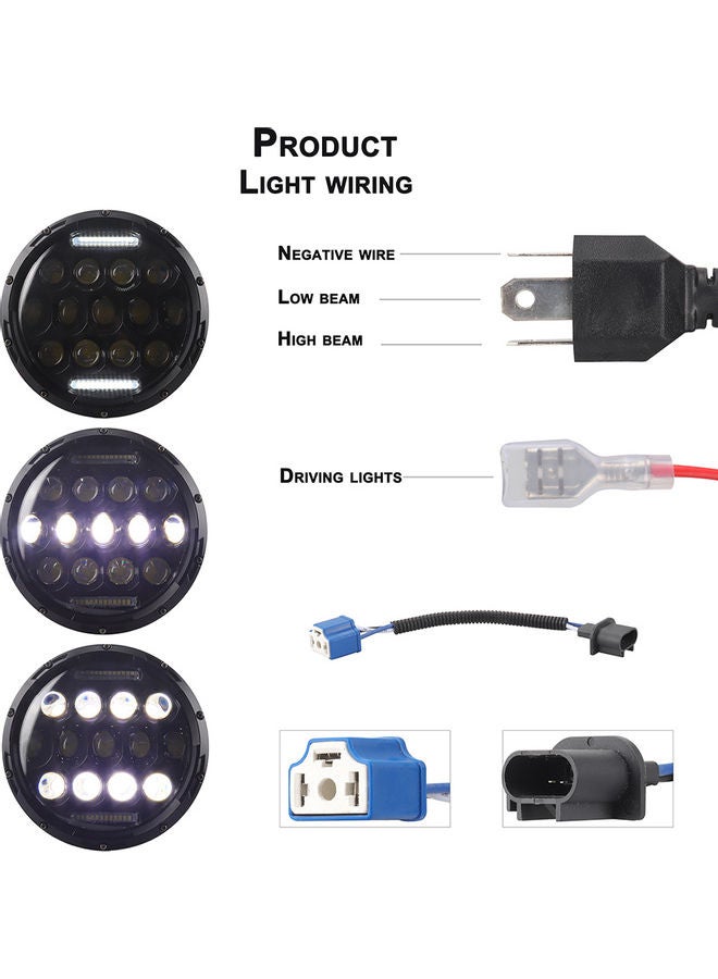 Generic Motorcycle Car Headlight For Jeep Wrangler  - Image 3