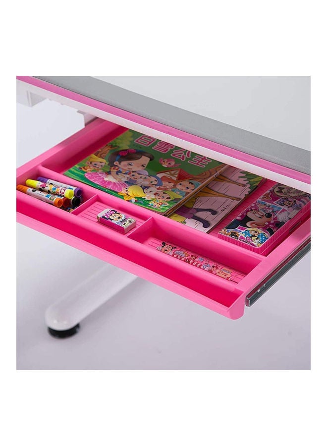 Generic Adjustable Study Desk and Chair Set Pink/White 68cm  - Image 5