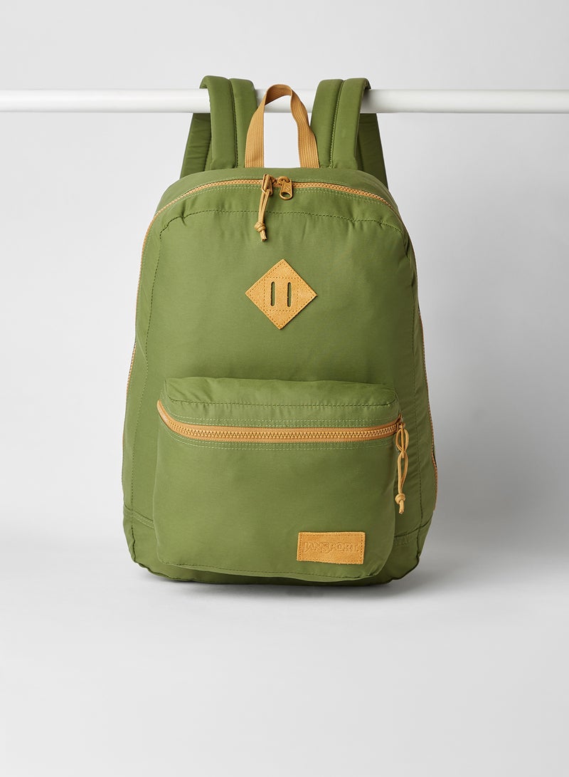 JANSPORT - Super Lite Backpack New Olive With Dijon Brown - Image 1
