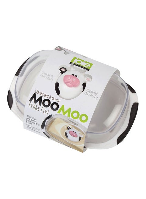 Moo Moo Butter Pod Clear/White/Black 17.8x10.2x12.7cm